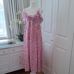 NWOT H&M Womens Floral Print Summer/Cocktail Lightweight Midi Dress‎ SM